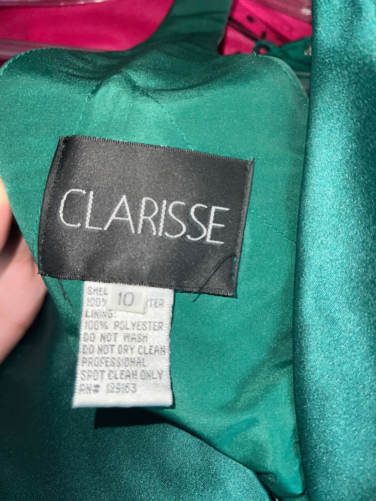 Clarisse Size 10 Prom Plunge Emerald Green Floor Length Maxi on Queenly