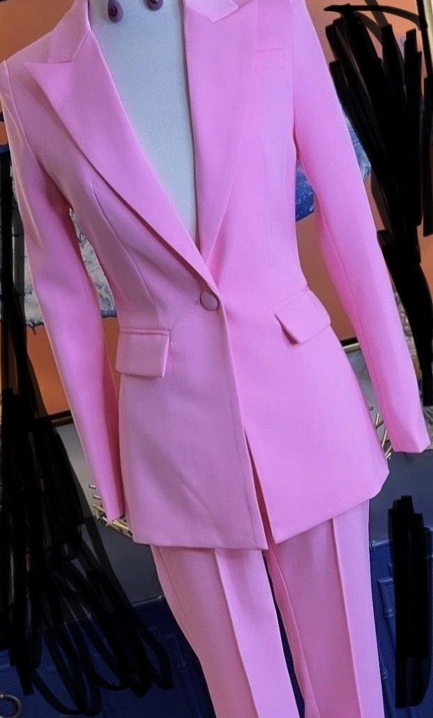 Size 0 Prom Blazer Pink Formal Jumpsuit on Queenly