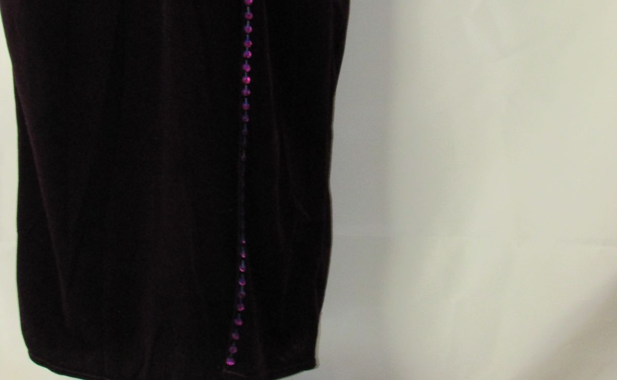 Size 0 Velvet Purple Side Slit Dress on Queenly