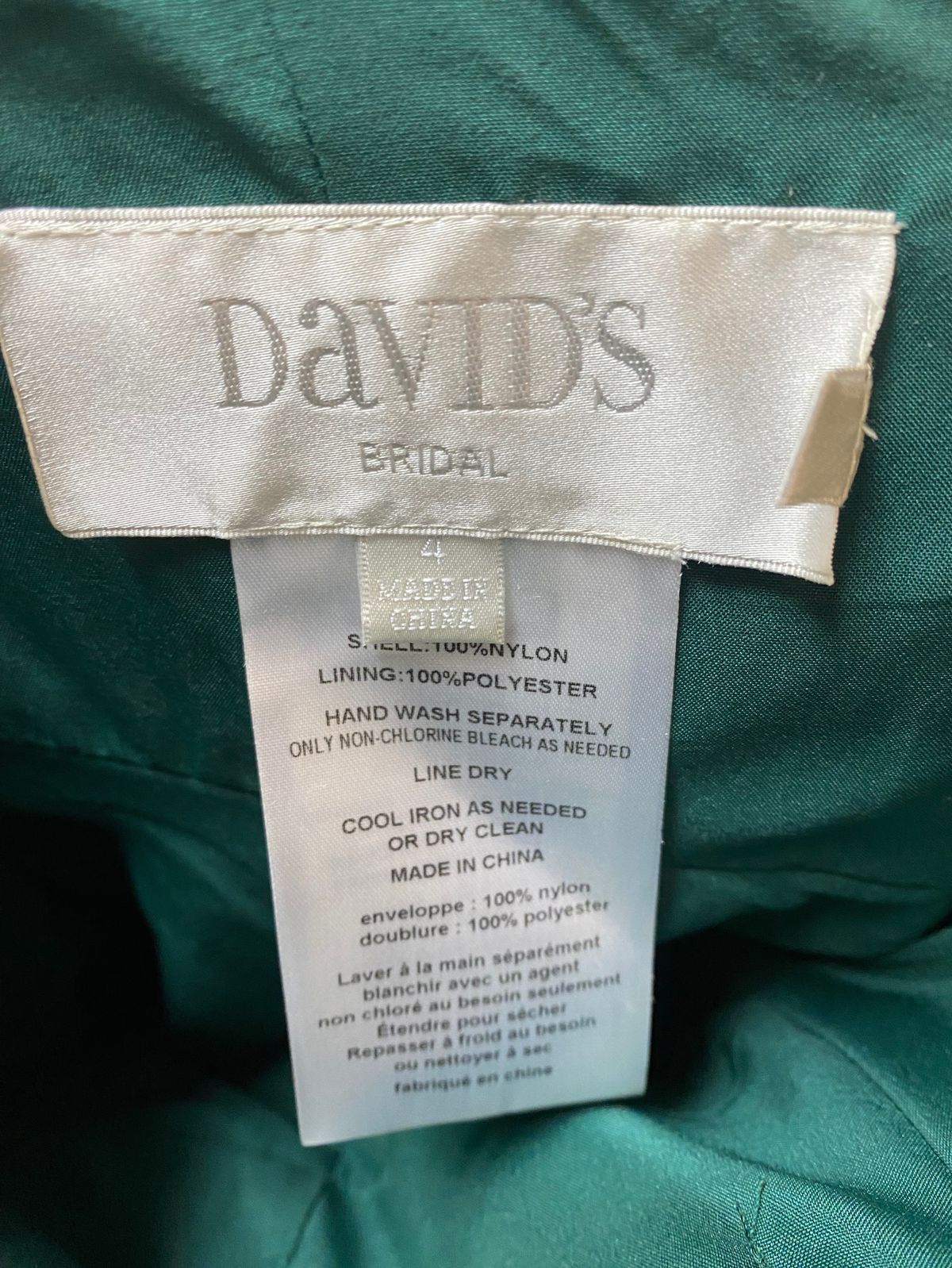 David's Bridal Size 4 Bridesmaid High Neck Green Floor Length Maxi on Queenly