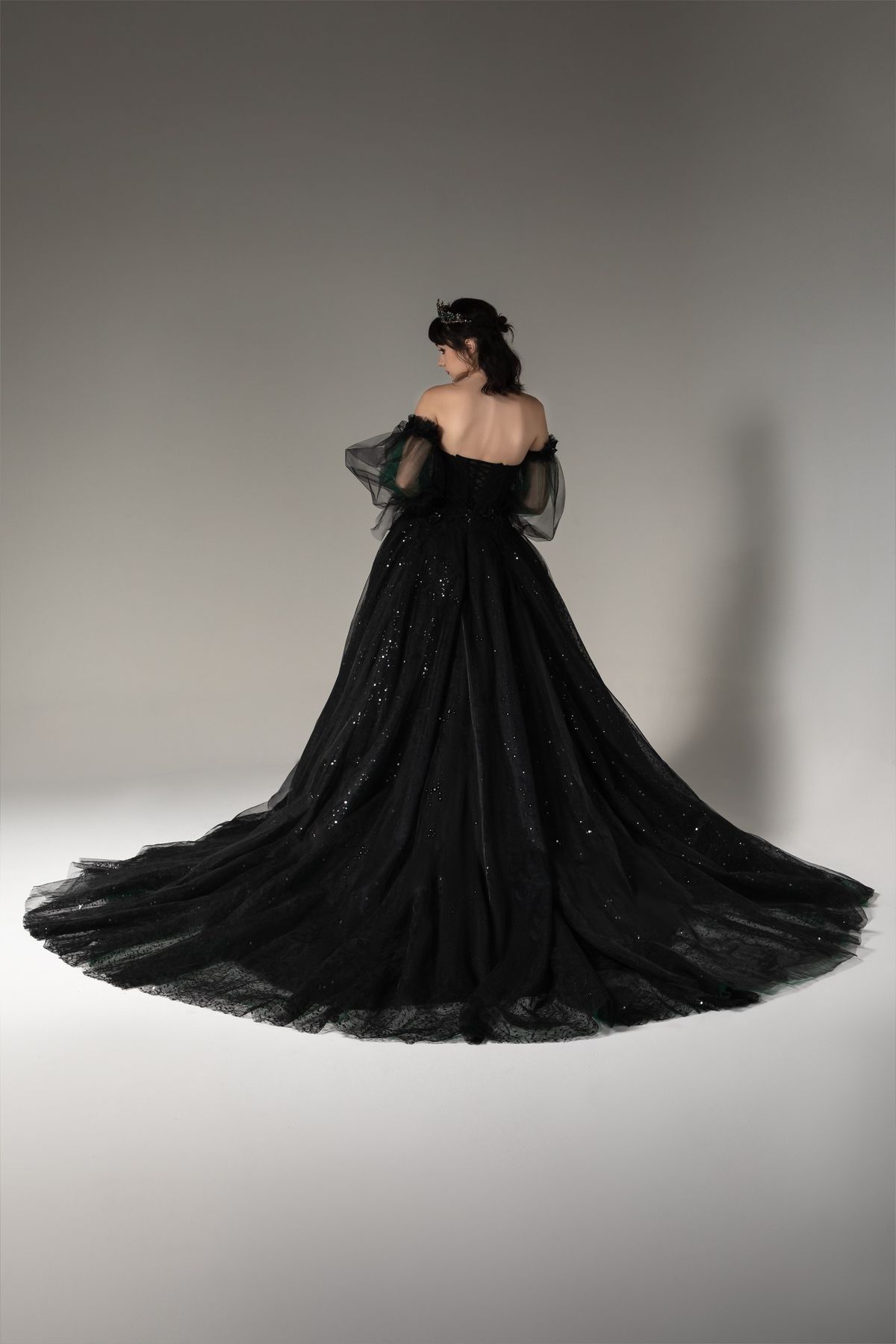 Style CW2506 Cocomelody Size 10 Pageant Black Ball Gown on Queenly