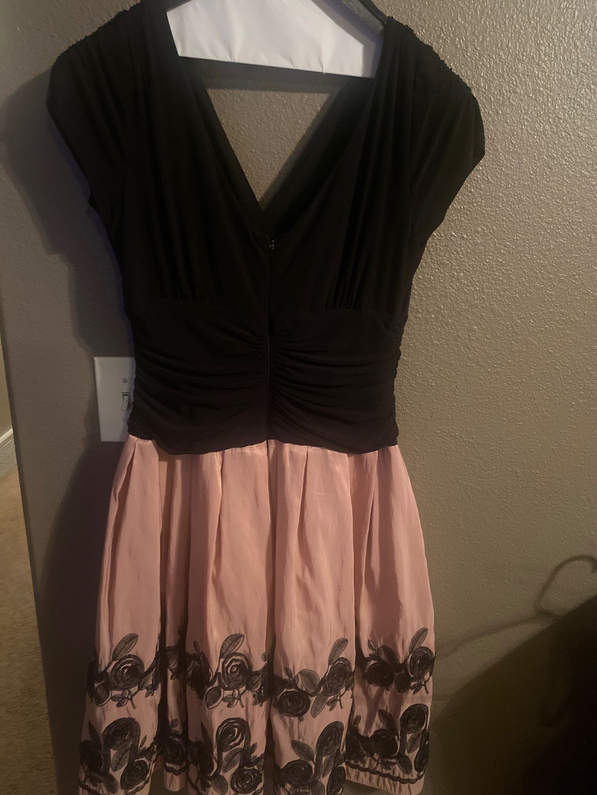 S.L. Fashions Size XL Cap Sleeve Pink Cocktail Dress on Queenly