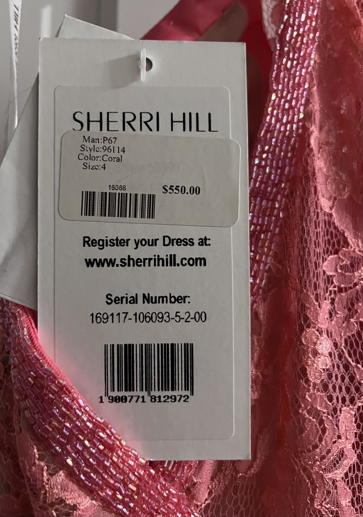 Sherri Hill Size 4 Halter Coral A-line Dress on Queenly