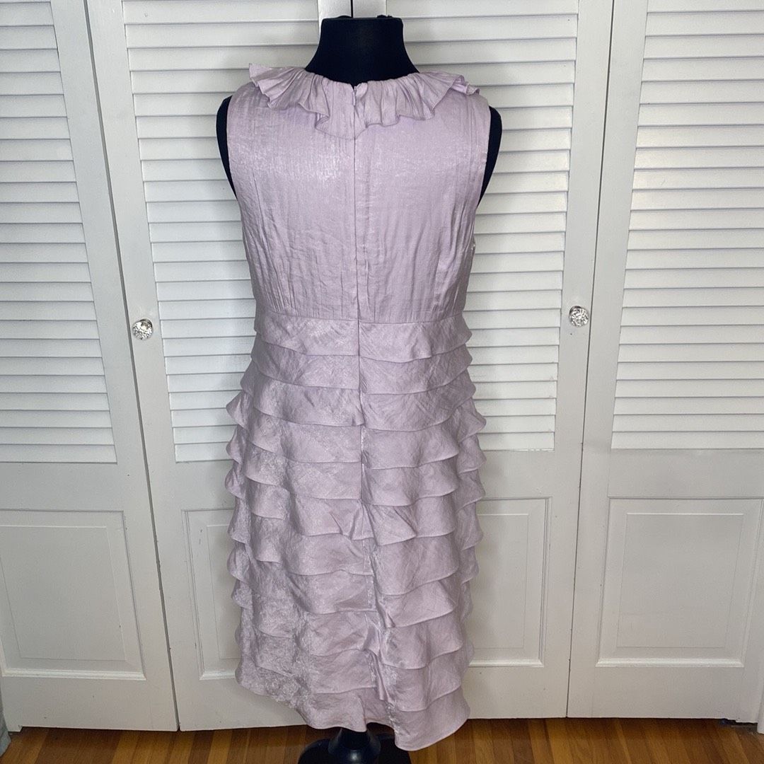 Dress Barn Size 12 Prom Plunge Purple Cocktail Dress on Queenly