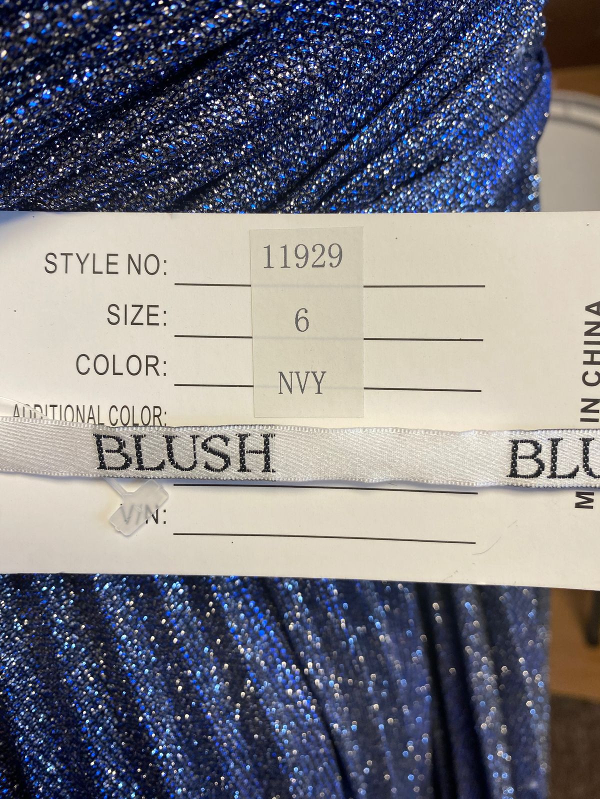 Blush Prom Size 6 Prom Plunge Navy Blue A-line Dress on Queenly