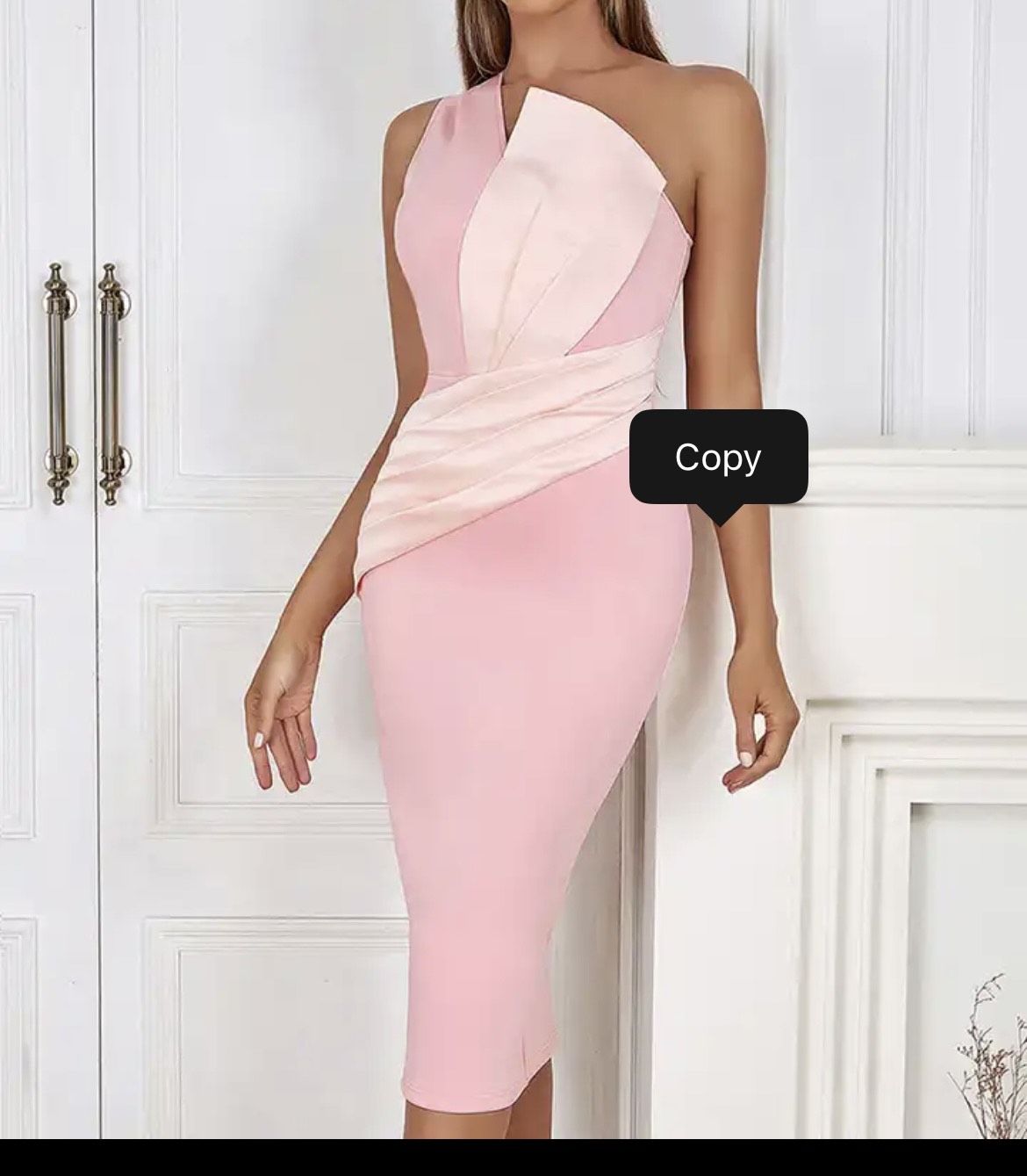Size 8 Prom One Shoulder Light Pink A-line Dress on Queenly
