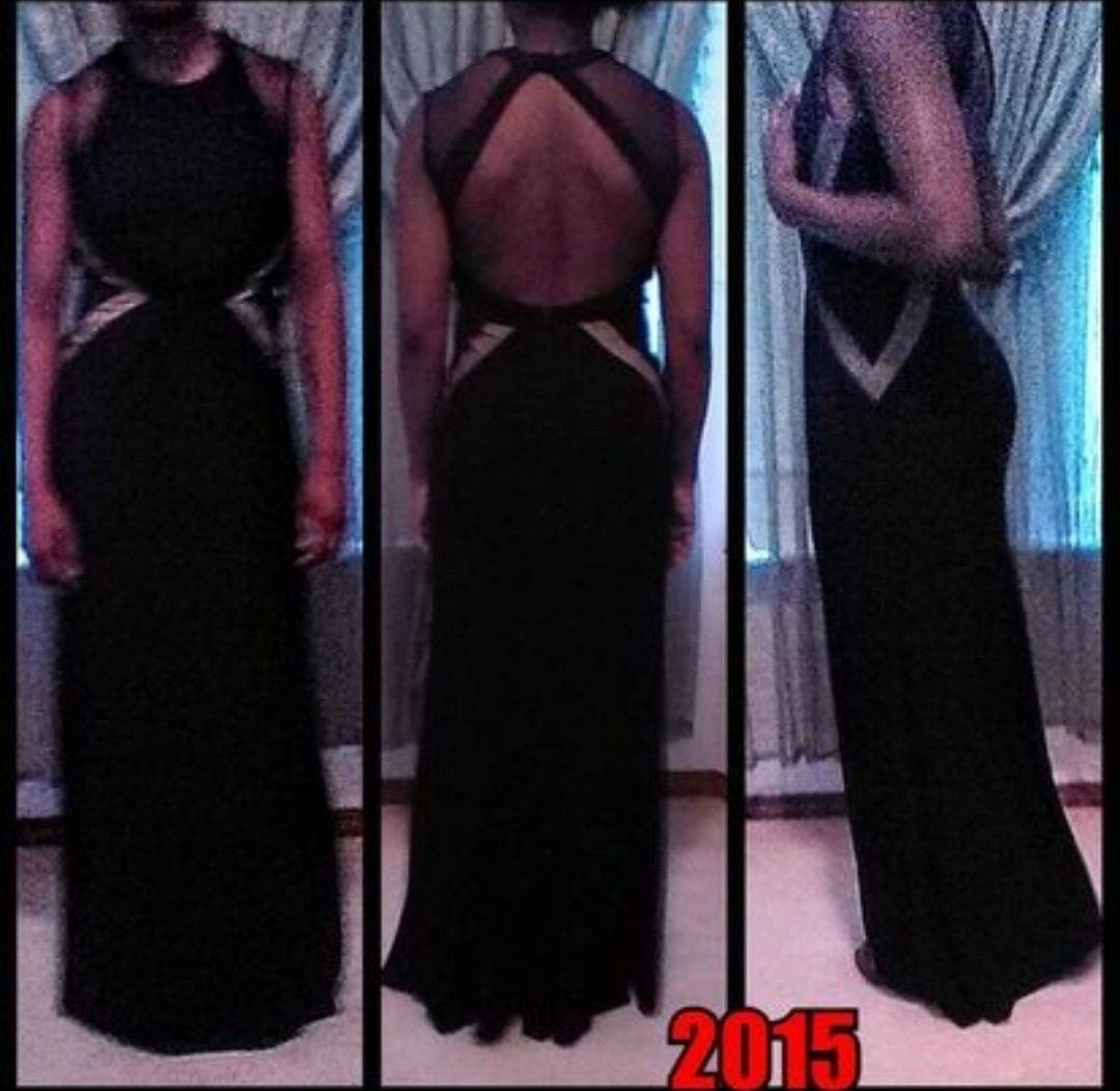 B. Darlin Size 4 Prom Black Ball Gown on Queenly
