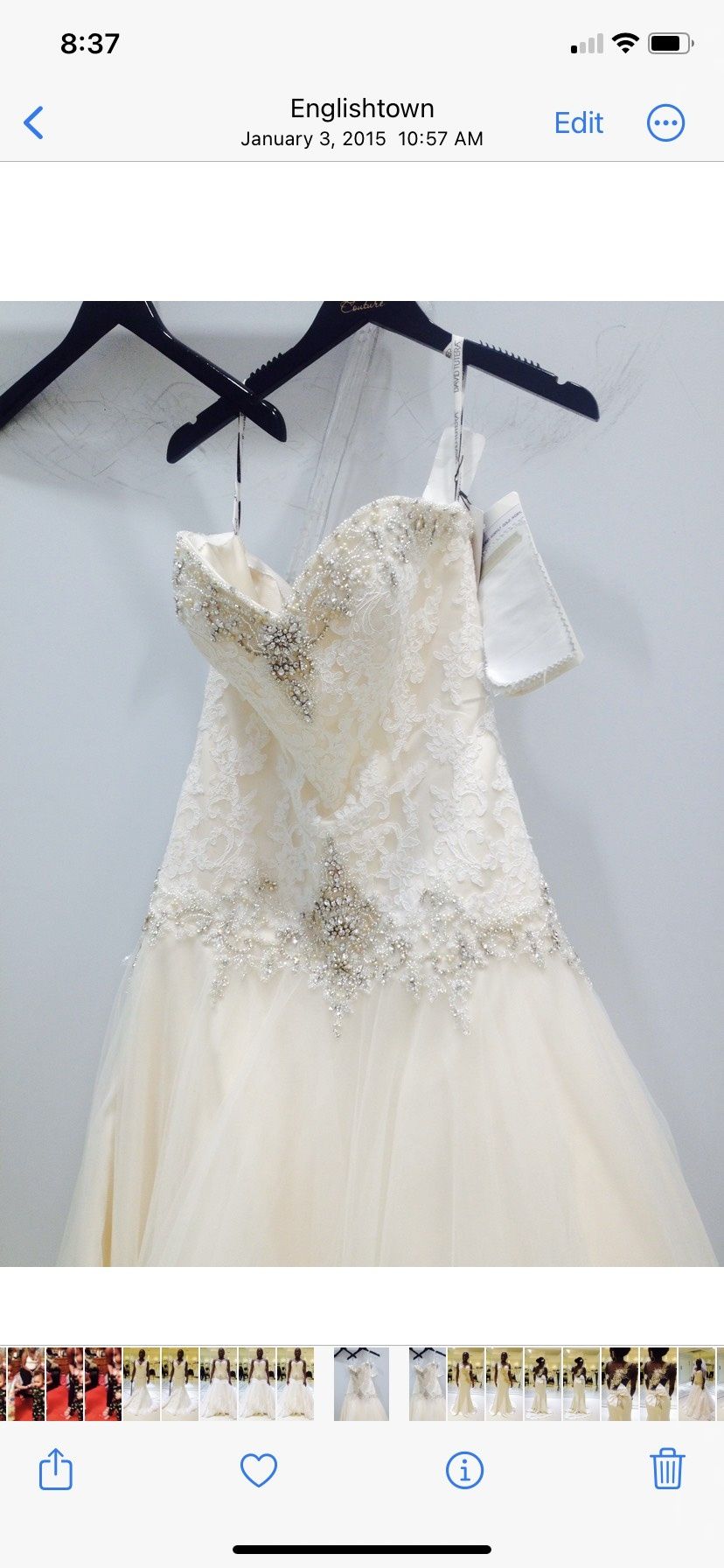 David Tutera Size 10 Wedding Strapless White Ball Gown on Queenly