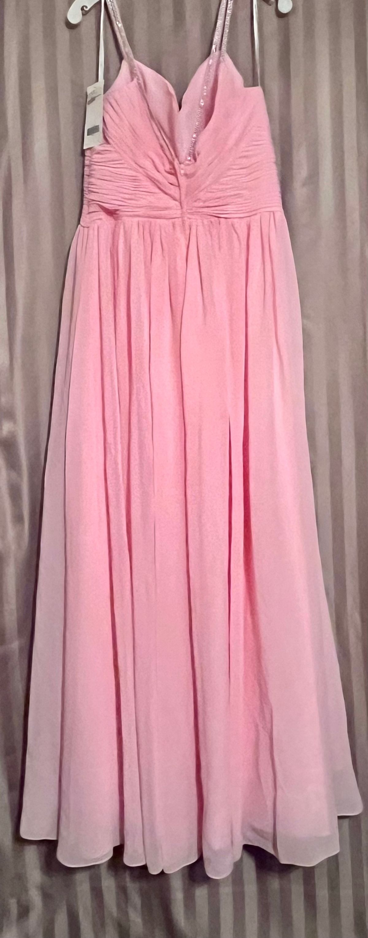 Style 77027 Christina Wu Plus Size 16 Prom Plunge Pink A-line Dress on Queenly