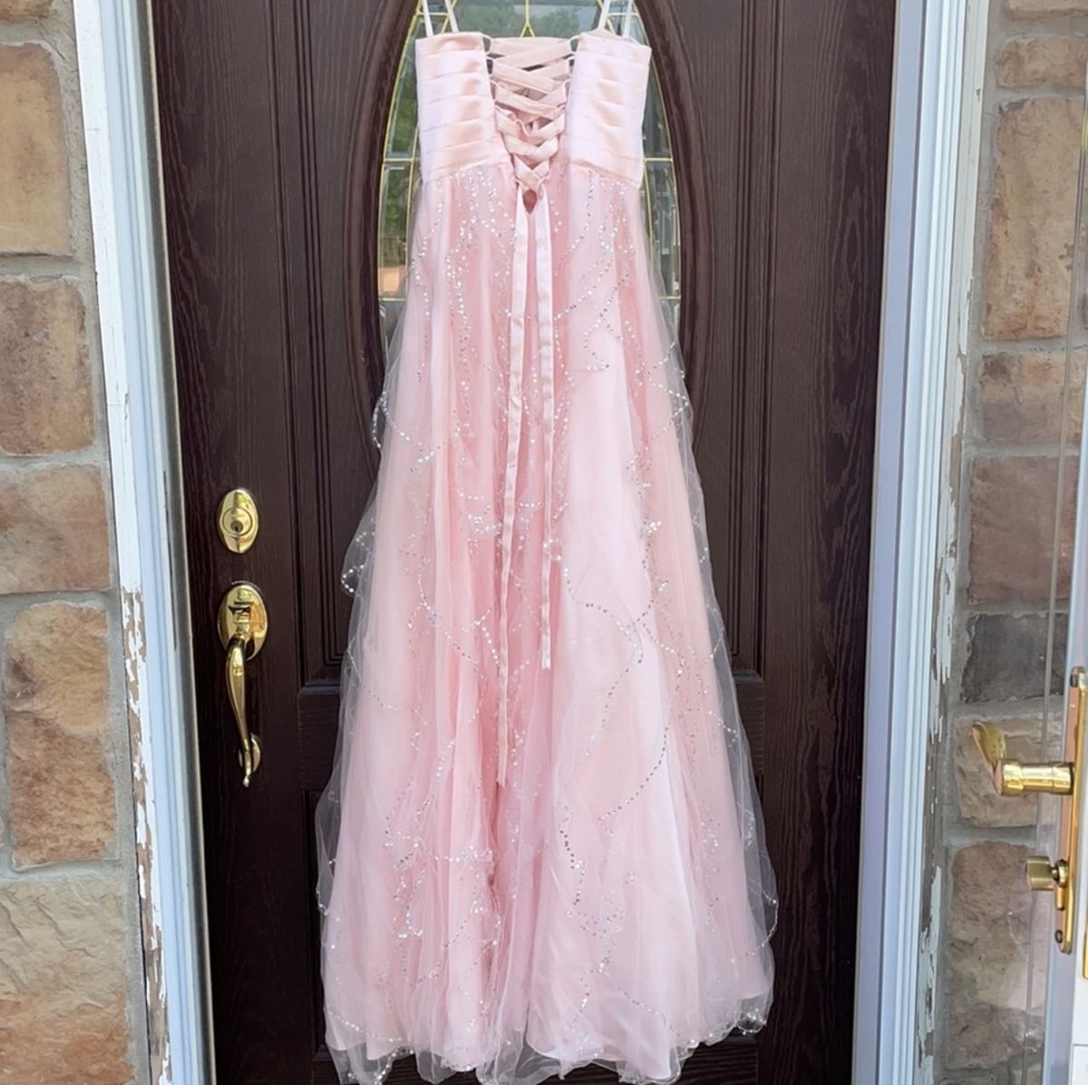 MB Bride Size 2 Prom Strapless Pink Floor Length Maxi on Queenly