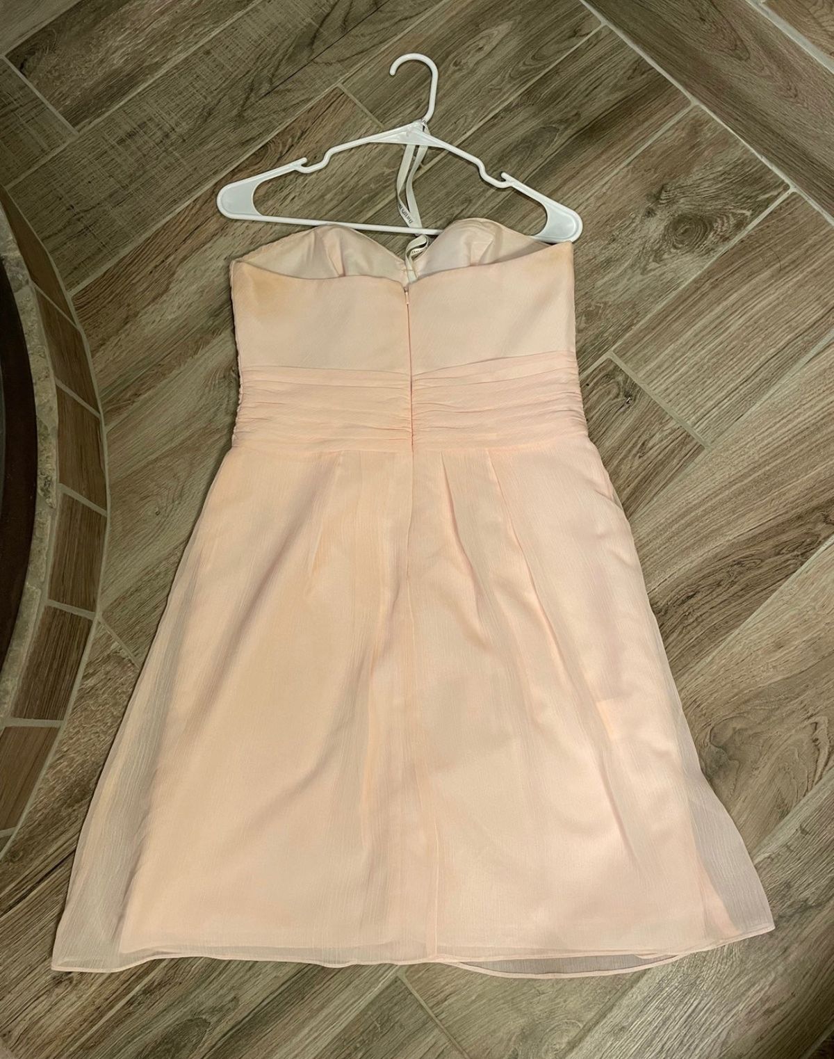 David's Bridal Size S Homecoming Strapless Pink Cocktail Dress on Queenly