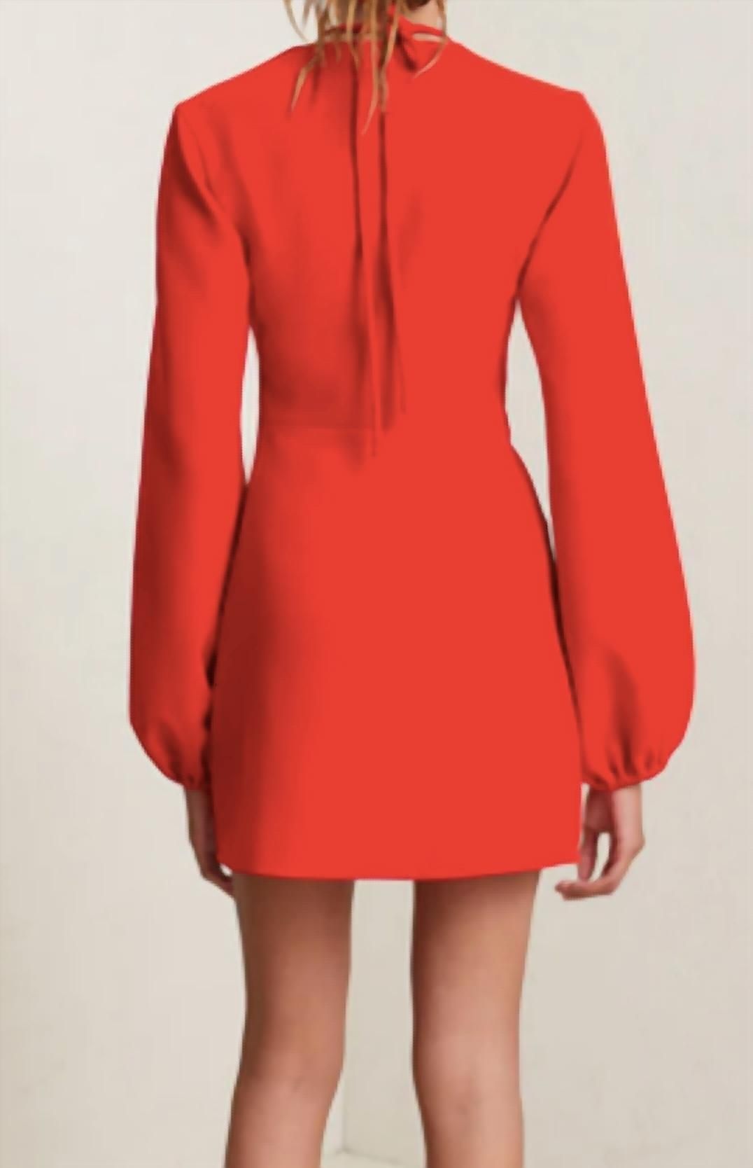 Style 1-1837155403-1901 A.L.C. Size 6 Homecoming Long Sleeve Red Cocktail Dress on Queenly