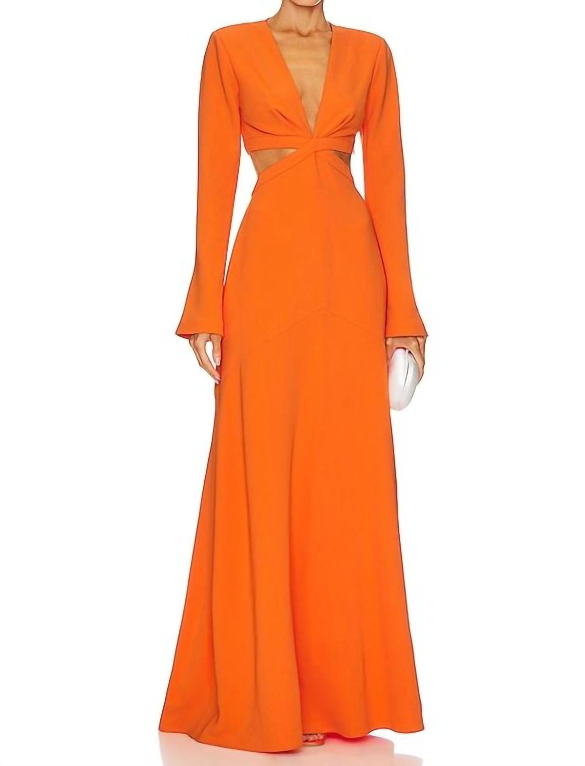 Style 1 413499412 1498 A.L.C. Size 4 Pageant Plunge Orange A line