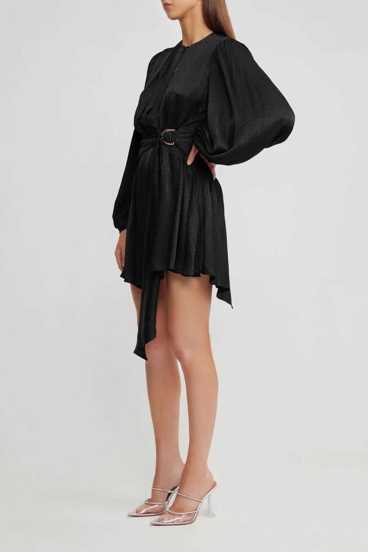 Style 1-2276150757-3655 ACLER Size 4 Homecoming Long Sleeve Black Cocktail Dress on Queenly