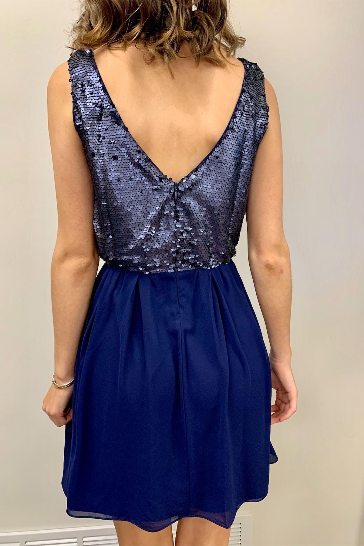 Style 1-4166653627-3236 Alythea Size S Homecoming Navy Blue Cocktail Dress on Queenly