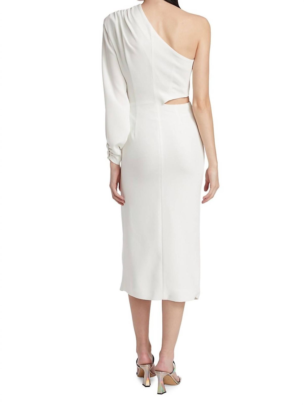 Style 1-1192239170-1498 cinq a sept Size 4 Homecoming Long Sleeve White Cocktail Dress on Queenly