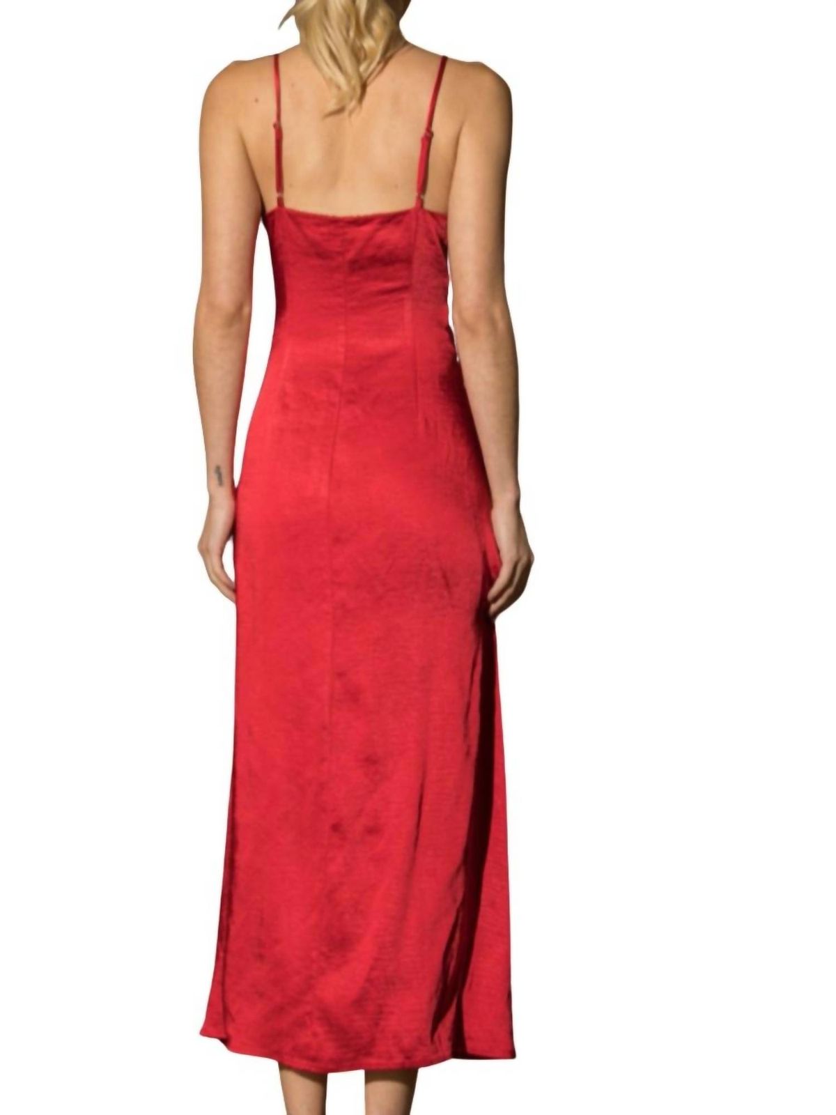 Style 1-1772066286-3236 LENA Size S Homecoming Plunge Burgundy Red Floor Length Maxi on Queenly