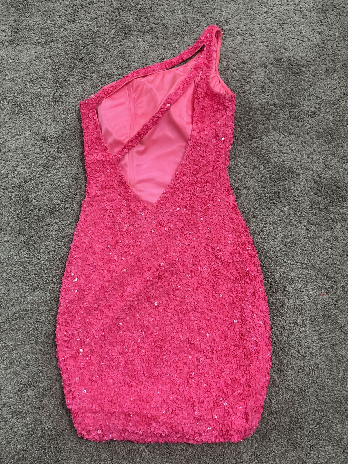 Primavera Size 0 One Shoulder Hot Pink Floor Length Maxi on Queenly