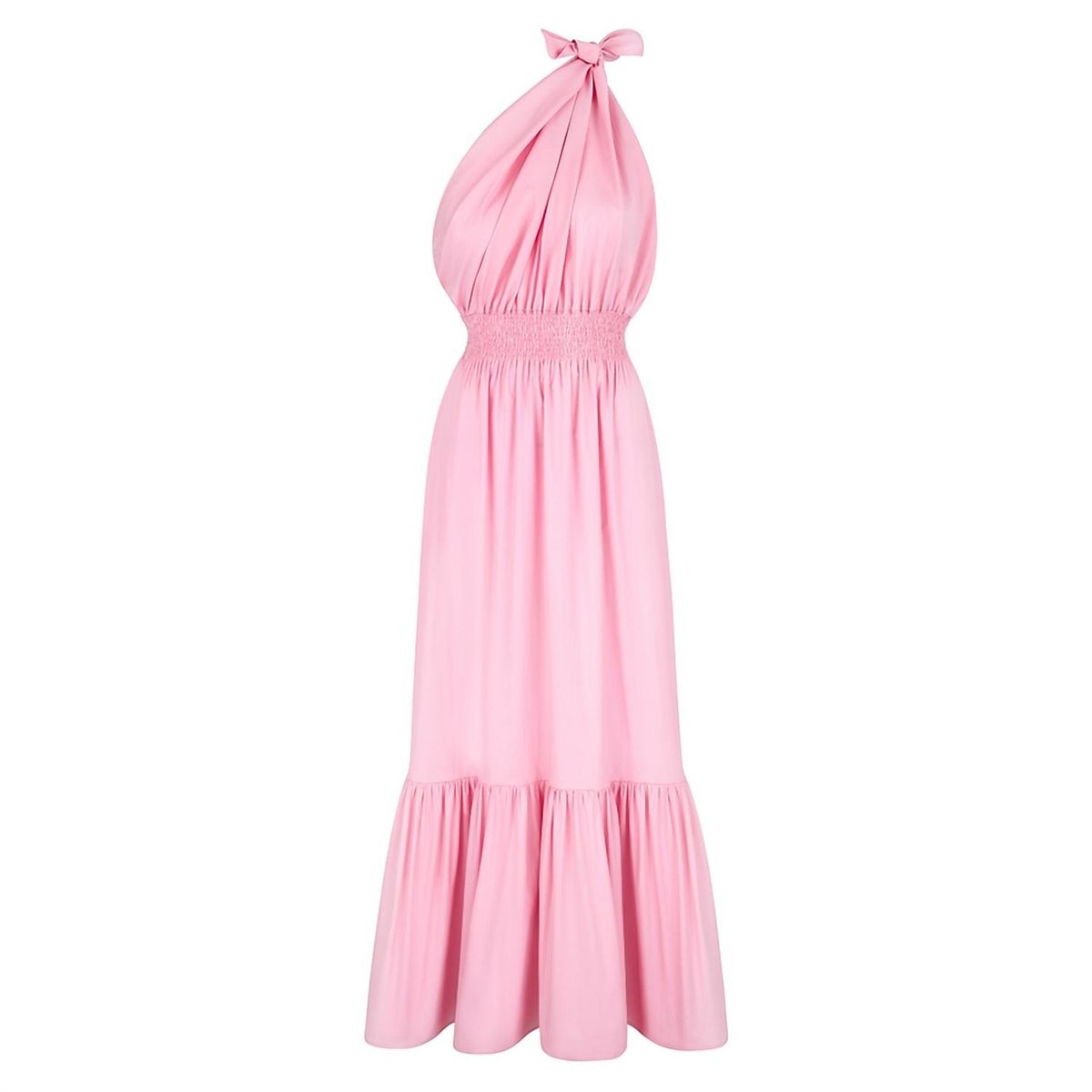 Style 1-2369460413-2696 MONICA NERA Size L Homecoming One Shoulder Light Pink Floor Length Maxi on Queenly