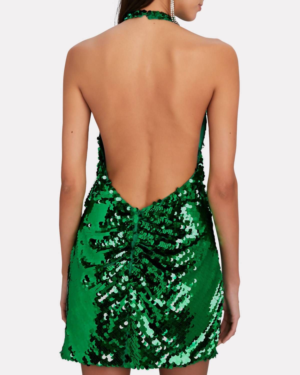 Style 1-1911715030-2901 RONNY KOBO Size M Halter Green Cocktail Dress on Queenly