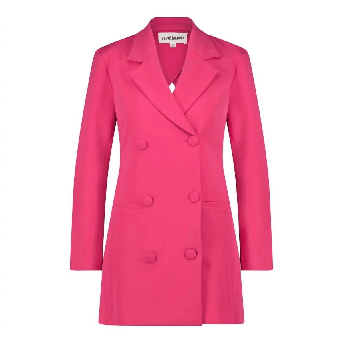 Style 1-3099965970-2696 STEVE MADDEN Size L Homecoming Blazer Hot Pink Cocktail Dress on Queenly