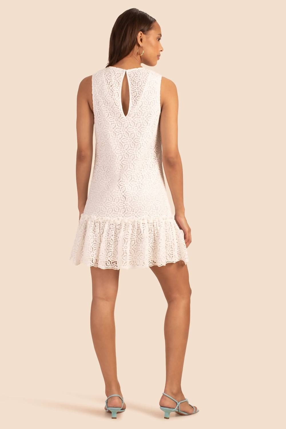 Style 1-1857928041-1901 Trina Turk Size 6 Lace White Cocktail Dress on Queenly