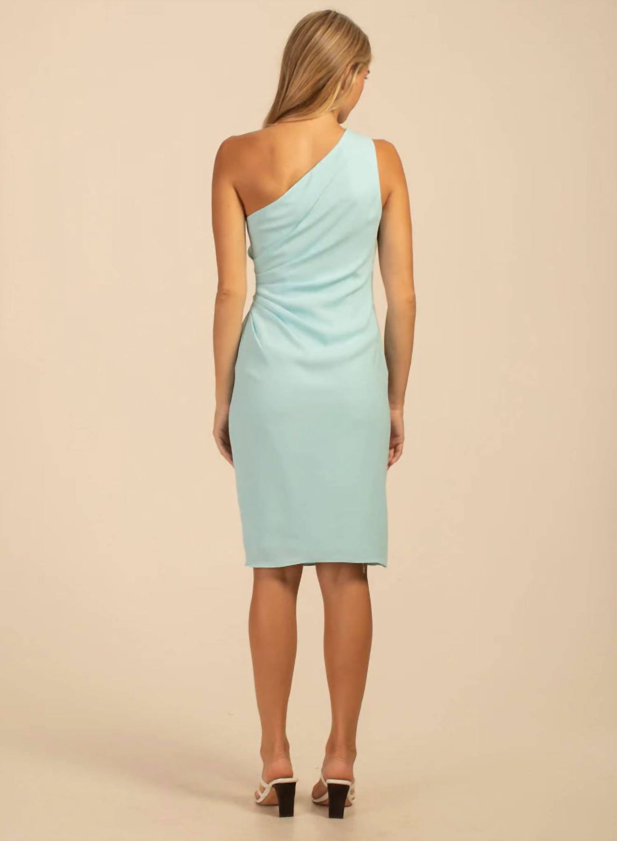 Style 1-2757673169-1498 Trina Turk Size 4 One Shoulder Blue Cocktail Dress on Queenly