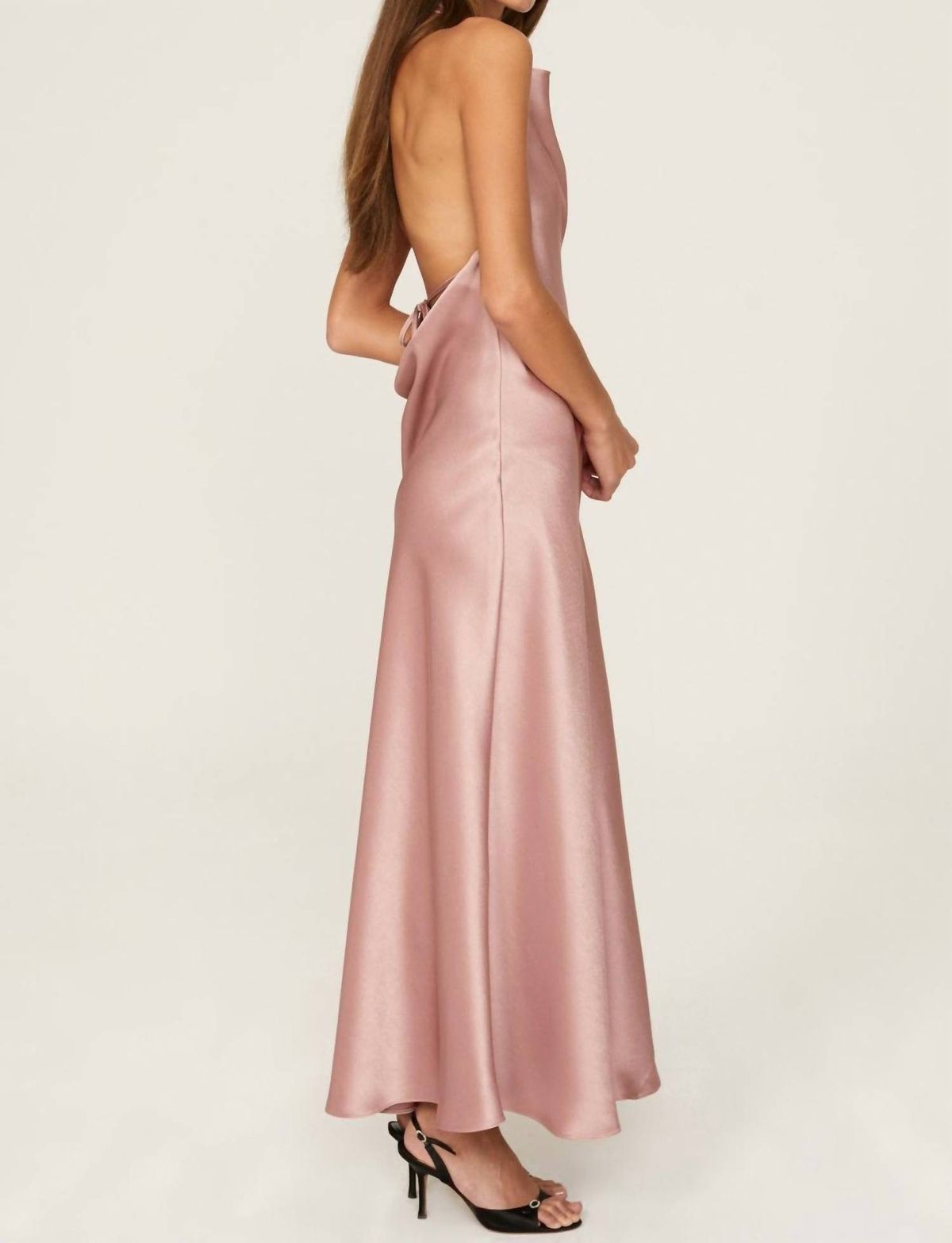 Style 1-2684525442-2696 Vince Size L Halter Pink Floor Length Maxi on Queenly