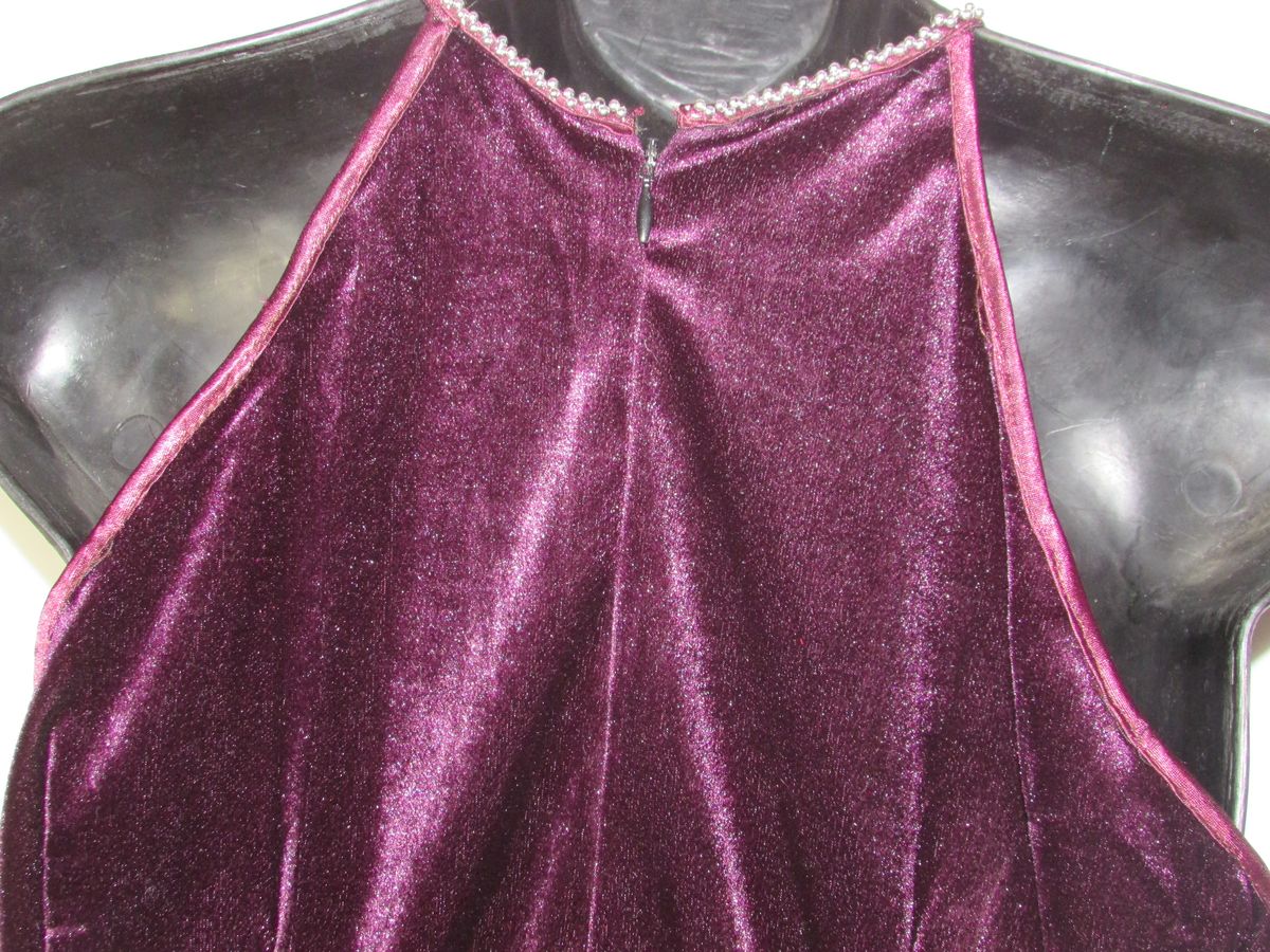 Size 14 Prom Velvet Purple Ball Gown on Queenly