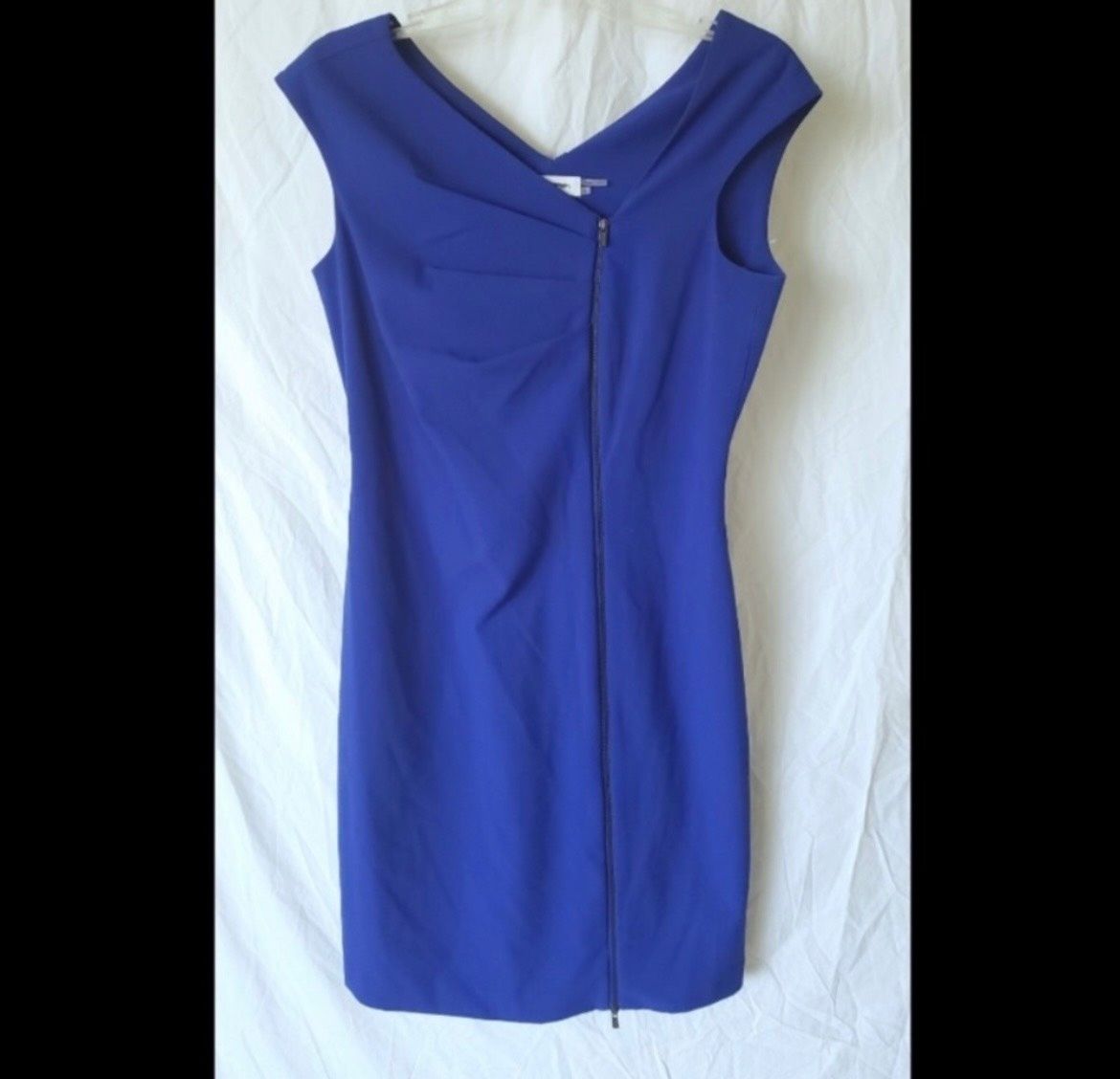 Calvin Klein Size 6 Pageant One Shoulder Royal Blue Cocktail Dress on Queenly