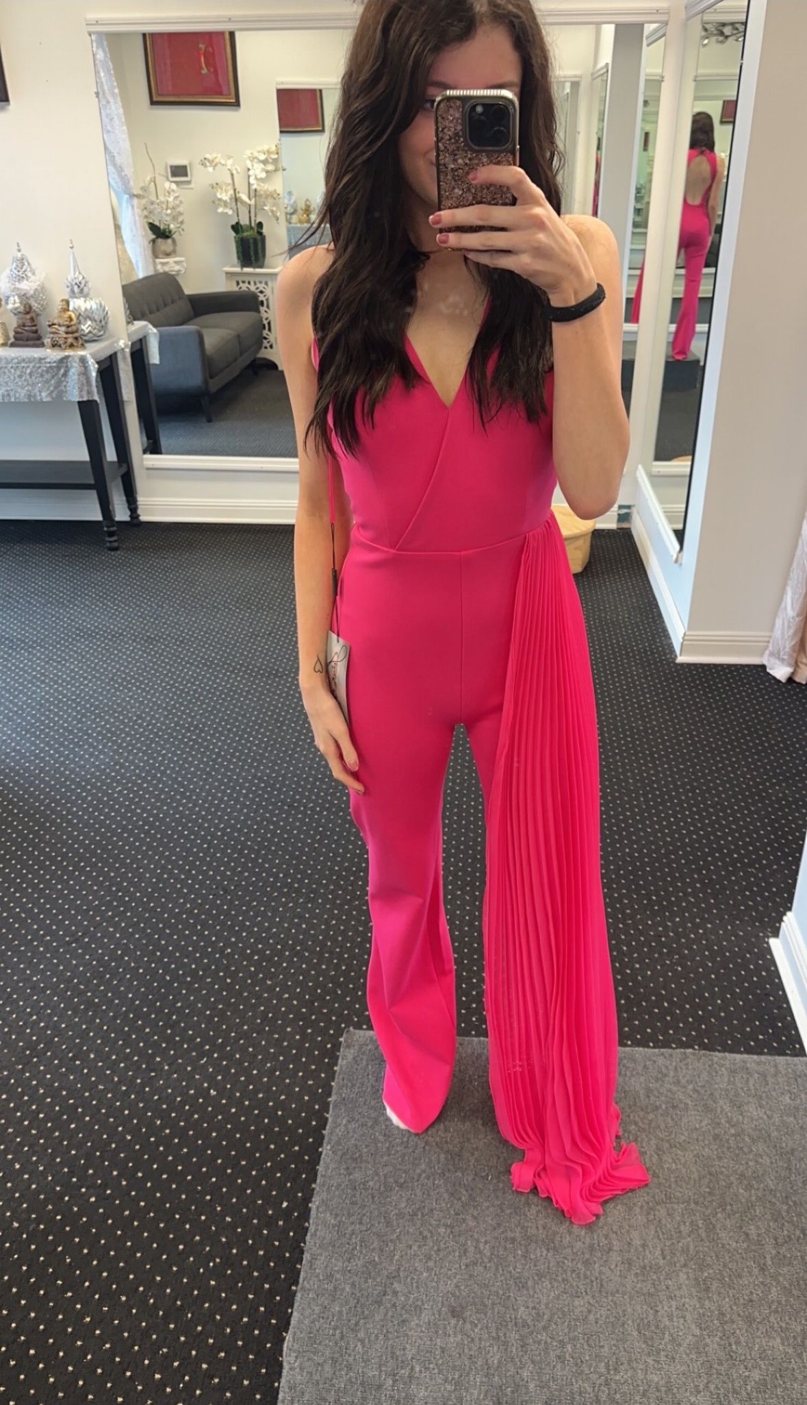 Johnathan Kayne Size 0 Pageant Plunge Pink Formal Jumpsuit on Queenly