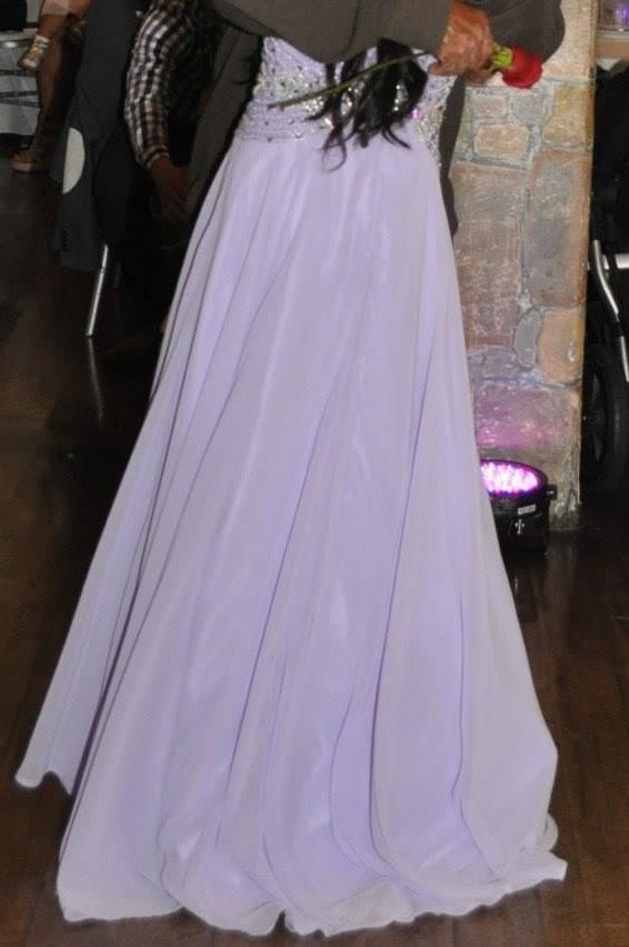 Size S Prom Strapless Purple Floor Length Maxi on Queenly