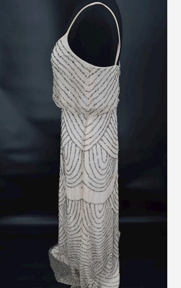 Adrianna Papell Size 2 Prom Silver Floor Length Maxi on Queenly