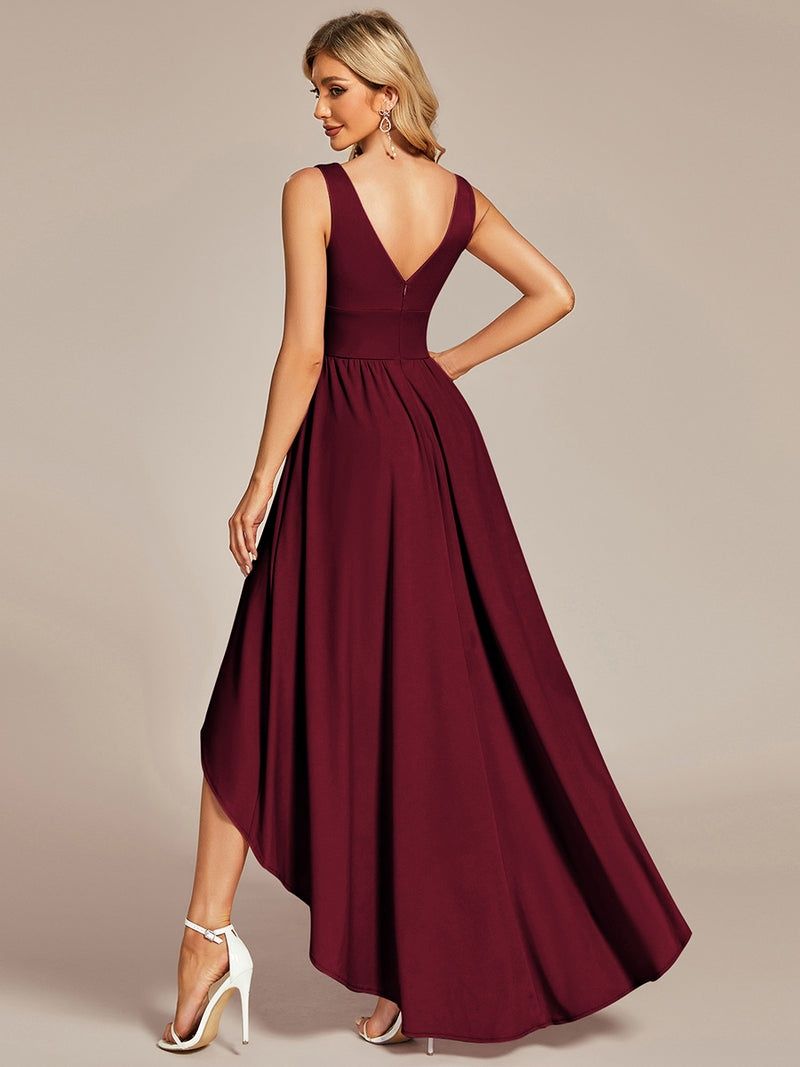 Size 12 Homecoming Plunge Burgundy Red Mermaid Dress on Queenly