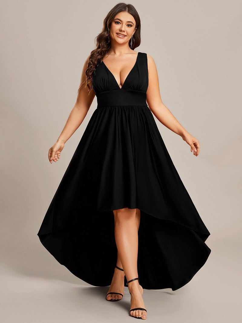 Plus Size 16 Homecoming Plunge Black Mermaid Dress on Queenly