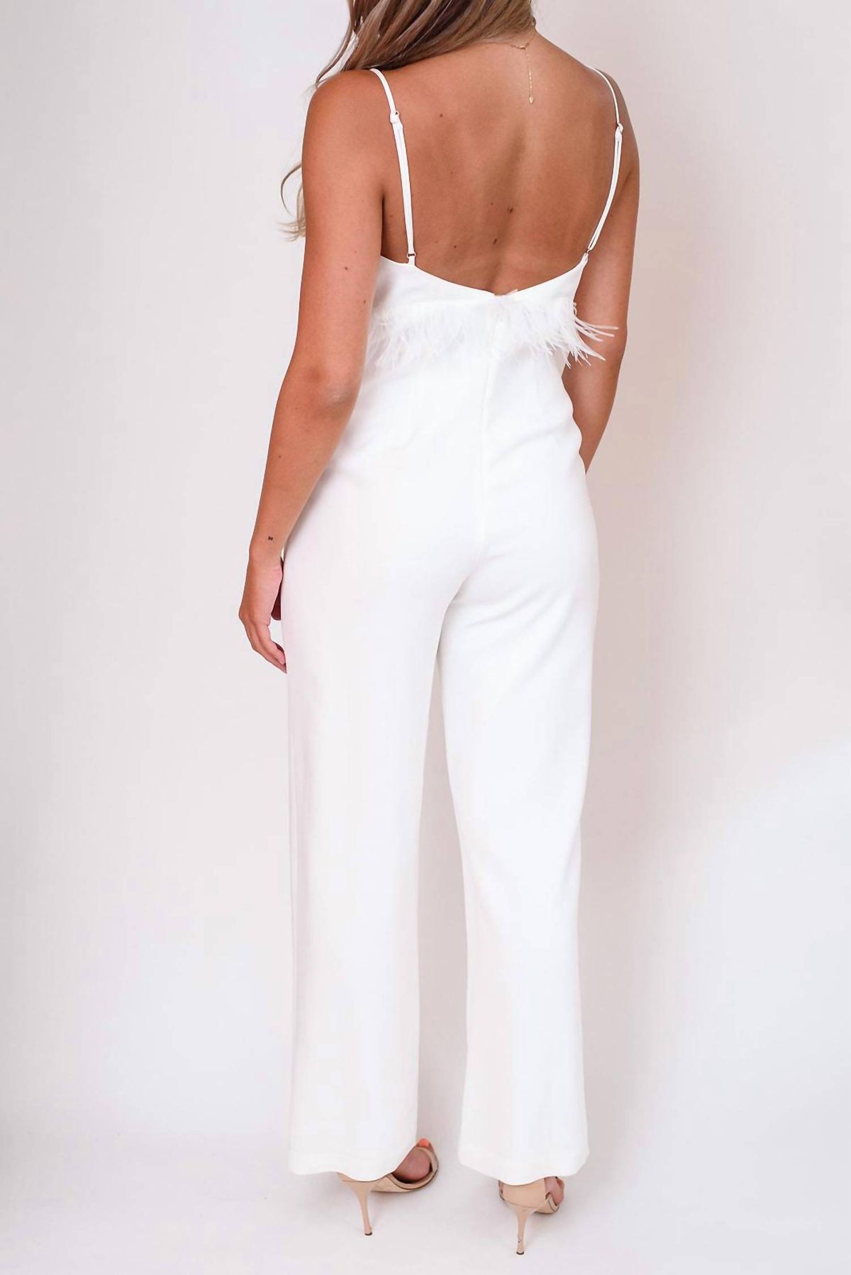 Style 1-1294887696-2901 SAYLOR Size M White Formal Jumpsuit on Queenly
