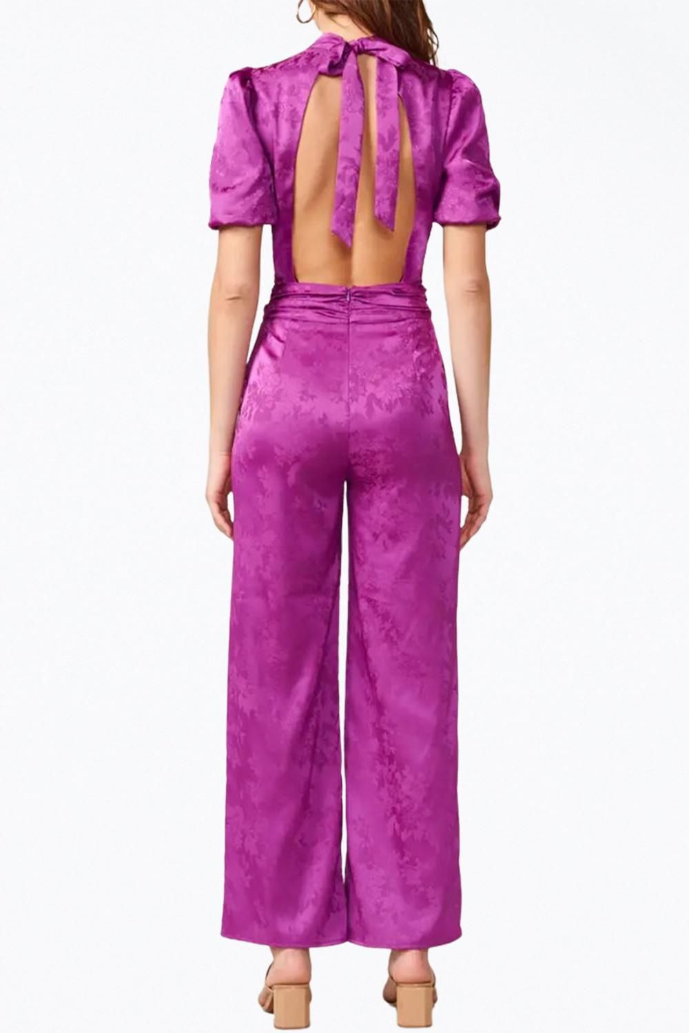 Style 1-2058676393-3236 adelyn rae Size S Purple Formal Jumpsuit on Queenly