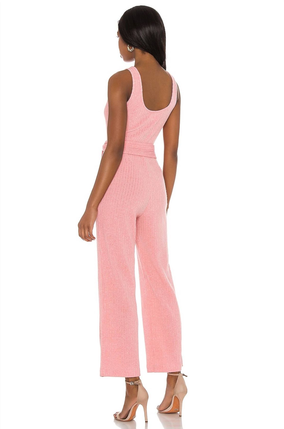Style 1-720172191-2901 SAYLOR Size M Wedding Guest Light Pink Formal Jumpsuit on Queenly
