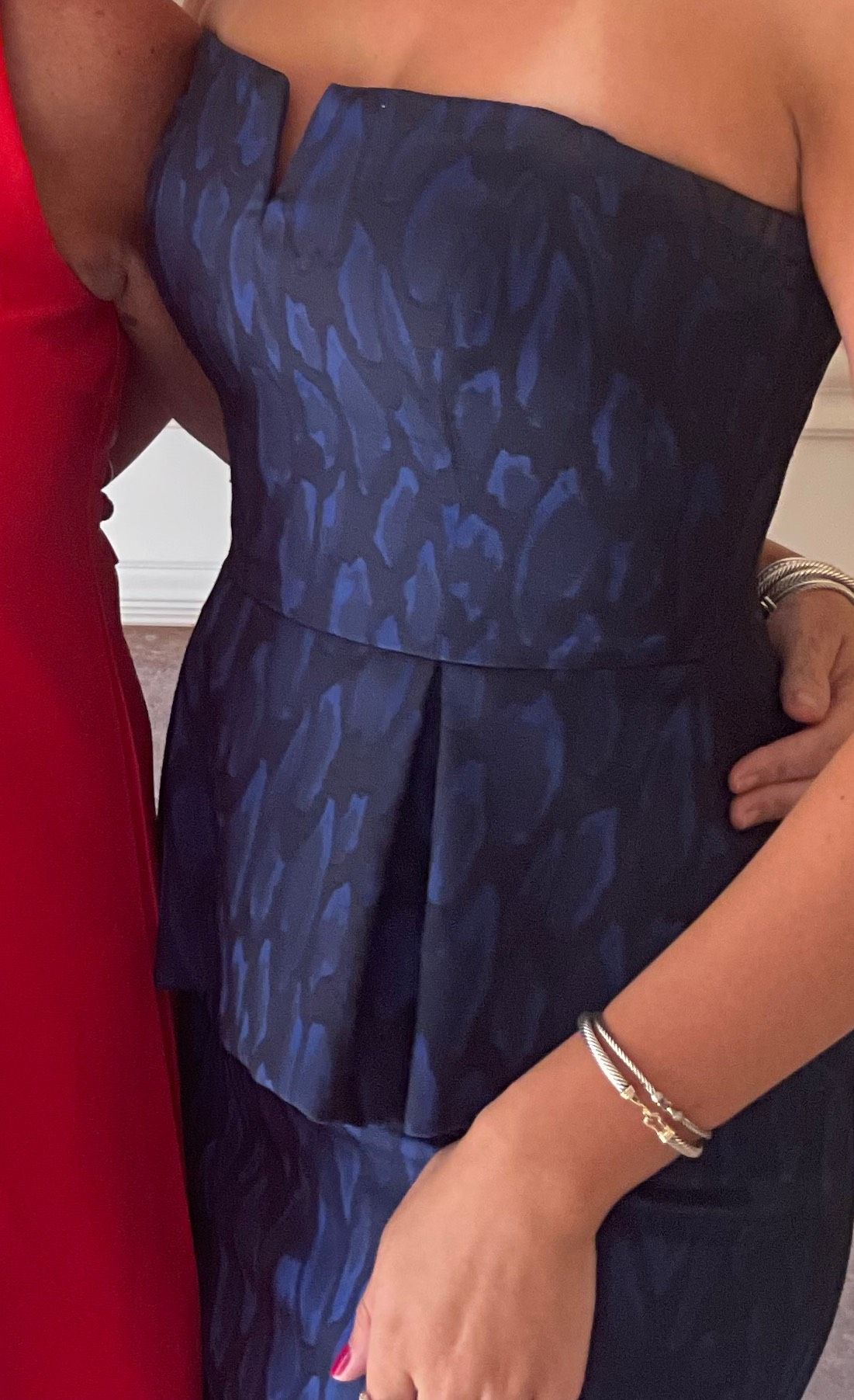 Size 4 Homecoming Strapless Navy Blue Cocktail Dress on Queenly