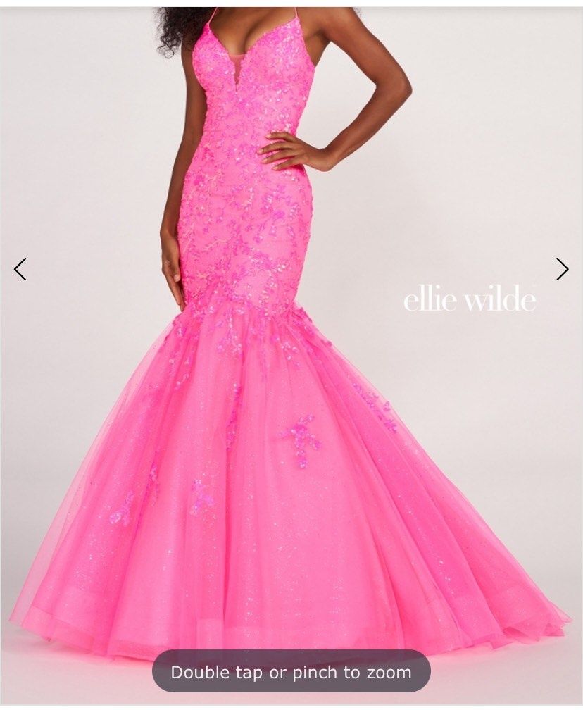 Ellie Wilde Size 2 Prom Pink Mermaid Dress on Queenly