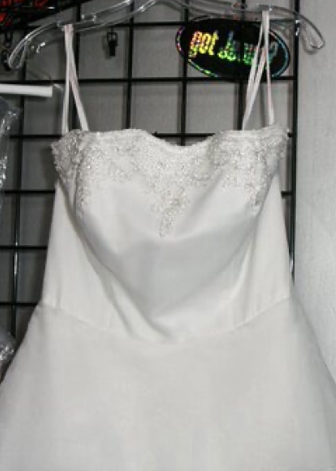 Jasmine  Size 8 Lace White Dress With Train on Queenly