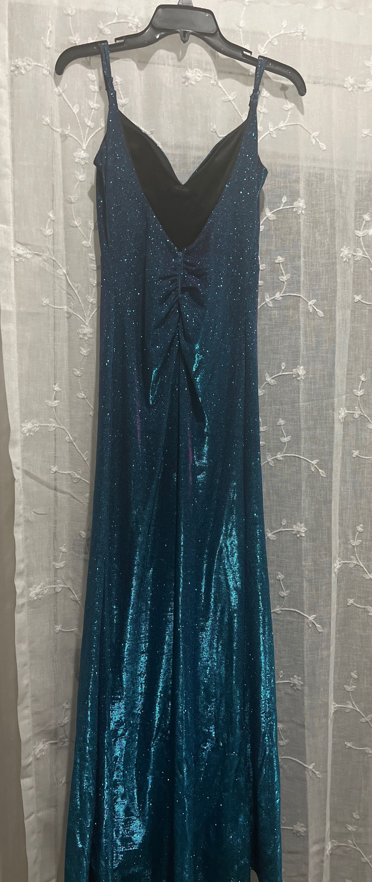 Girls Size 5 Prom Plunge Multicolor Mermaid Dress on Queenly