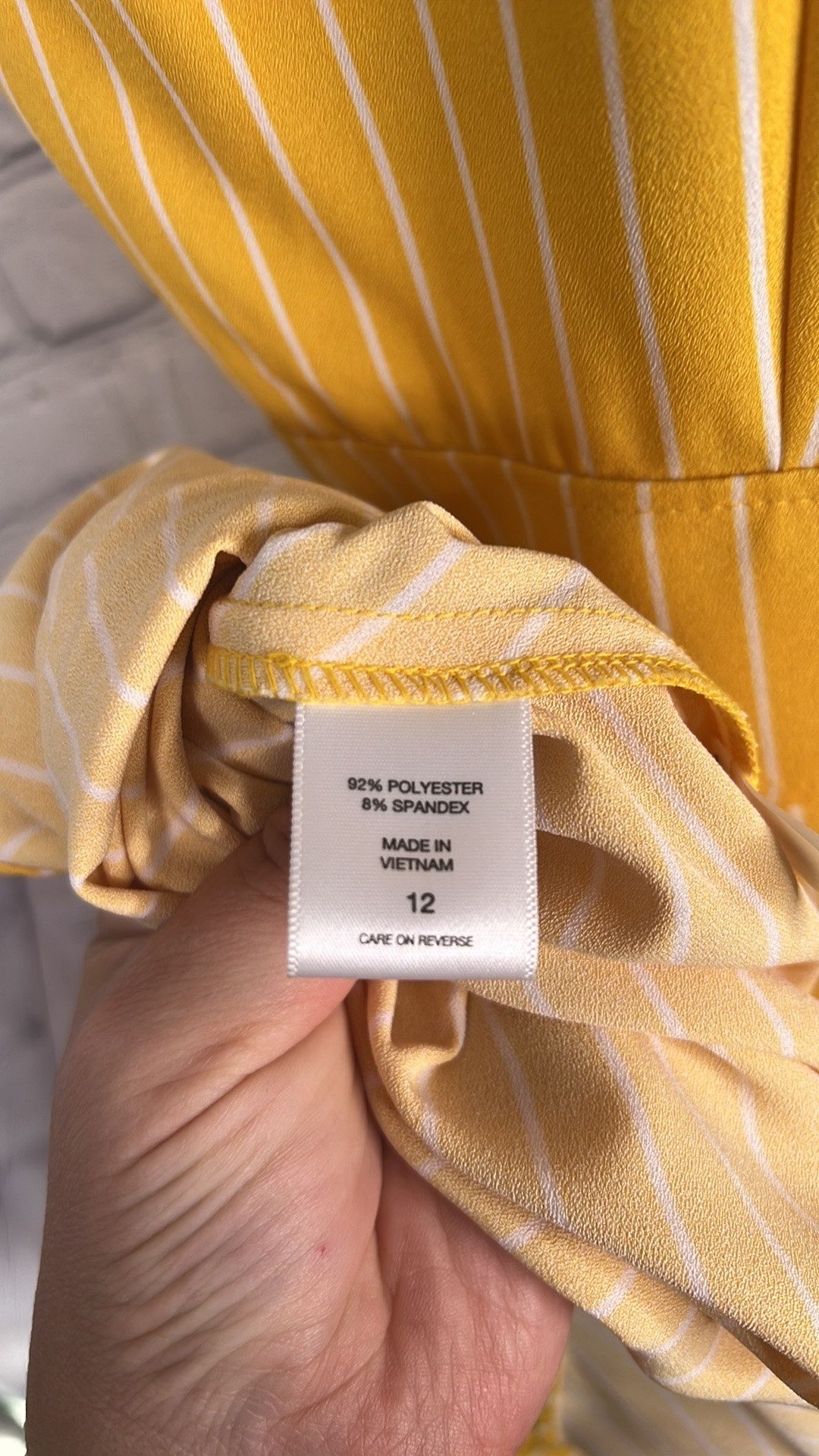 Venus Size 12 Wedding Guest Halter Yellow A-line Dress on Queenly