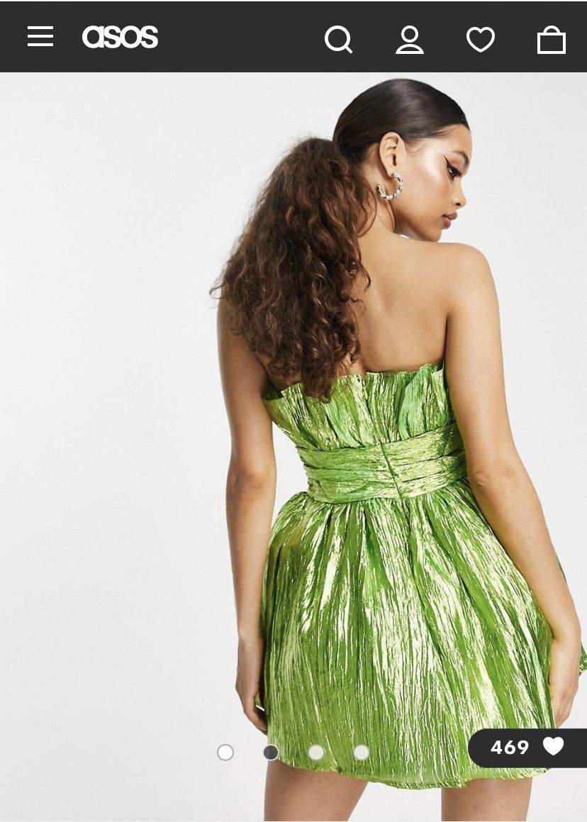 Size 4 Homecoming Strapless Lime Green Cocktail Dress on Queenly