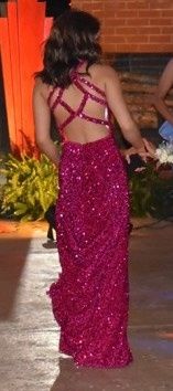 Sophia Thomas Size 0 Prom Plunge Pink Side Slit Dress on Queenly