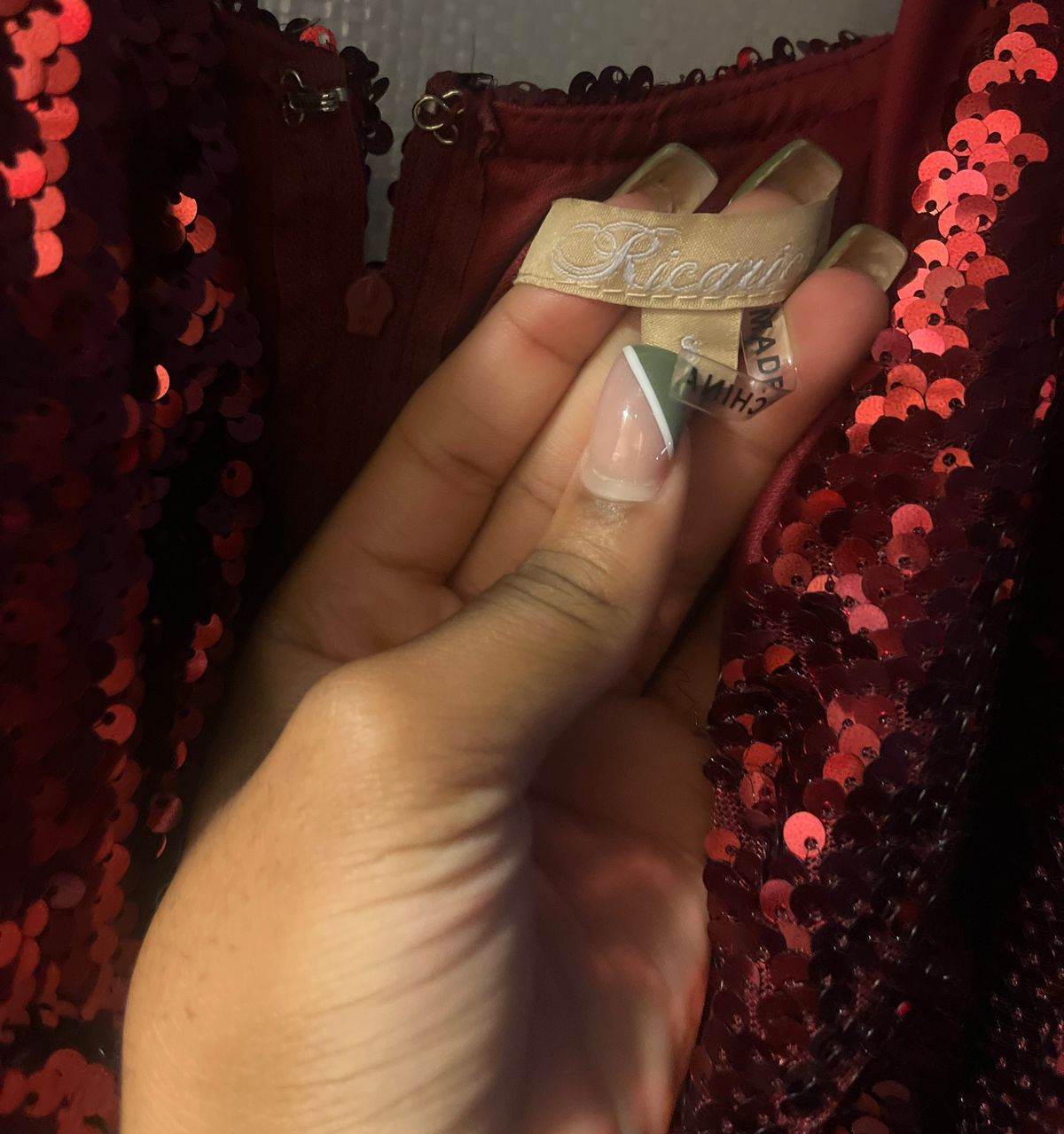 Fashion Nova Size M Prom Plunge Red Side Slit Dress on Queenly