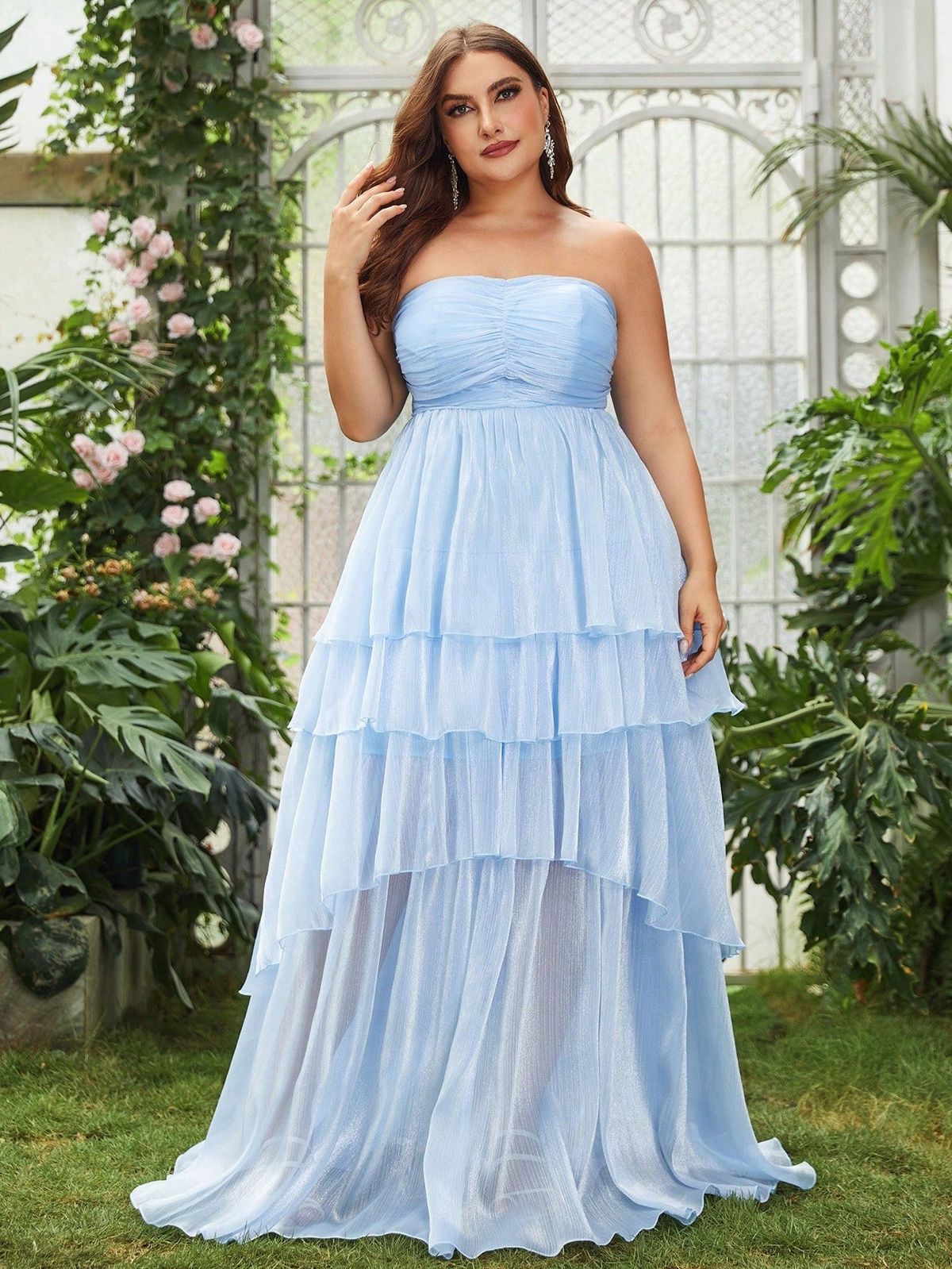 Style FSWD8095P Faeriesty Size 2X Blue Floor Length Maxi on Queenly