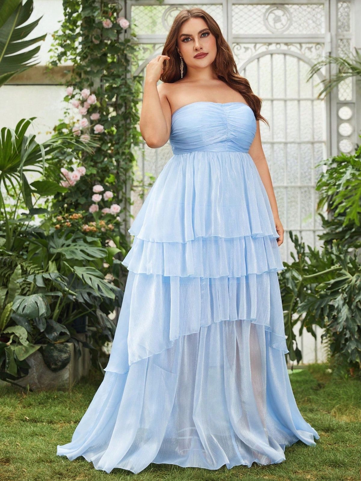 Style FSWD8095P Faeriesty Size 3X Blue Floor Length Maxi on Queenly