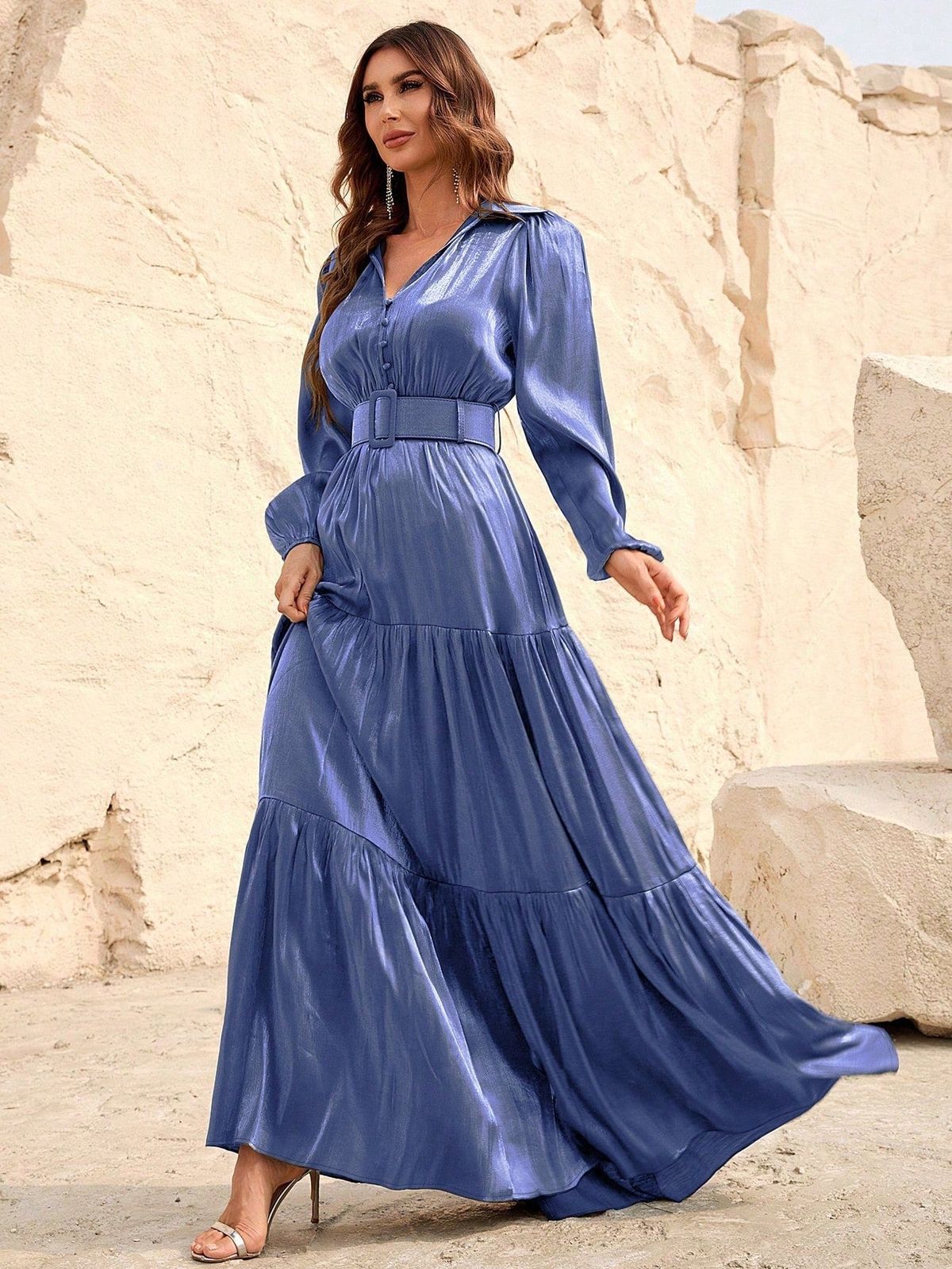 Style FSWD0966 Faeriesty Size XS Blue Floor Length Maxi on Queenly
