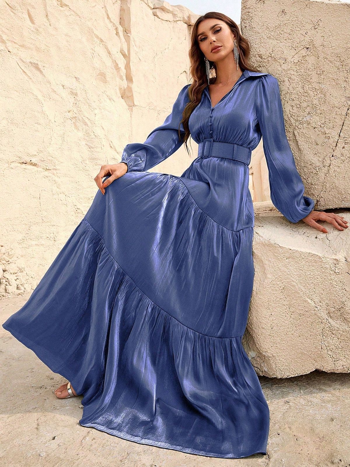 Style FSWD0966 Faeriesty Size S Blue Floor Length Maxi on Queenly